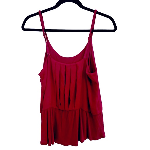 Express Burgundy Flowy Tank Top in size Medium - Picture 2 of 3
